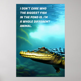 Alligator-motivationskonst Poster