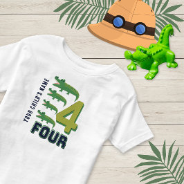 Alligator Number 4 Cute Personlig T Shirt