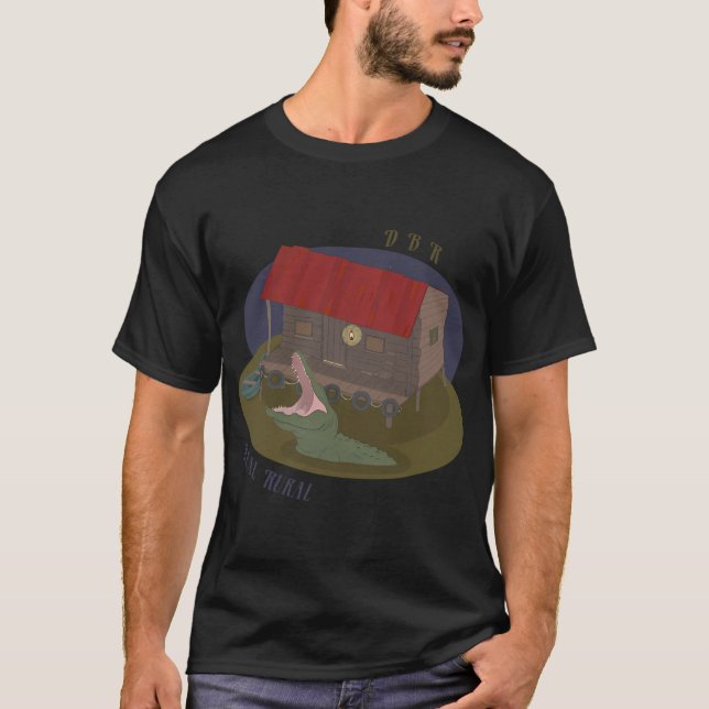 Alligator på Bayou T Shirt (Framsida)