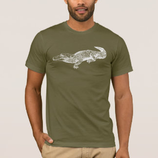 alligator på den mörka skjortan t shirt