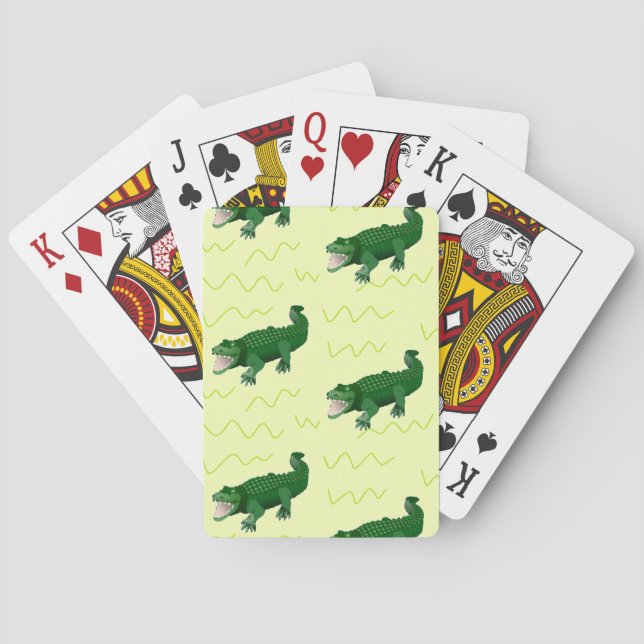 Alligator på gult casinokort (Baksidan)