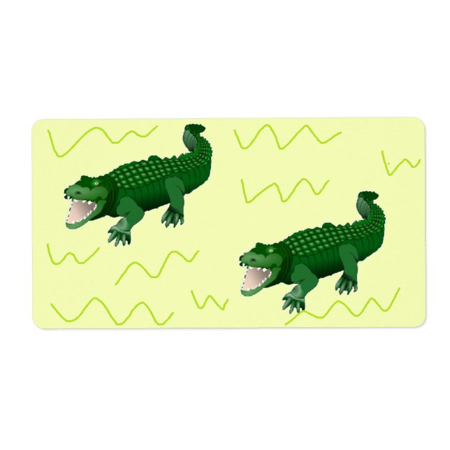 Alligator på gult fraktsedel (Framsidan)