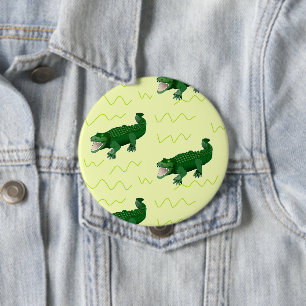 Alligator på gult knapp