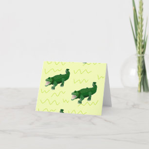Alligator på gult kort