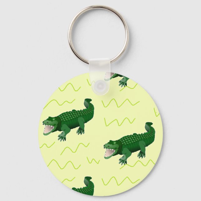Alligator på gult nyckelring (Framsida)