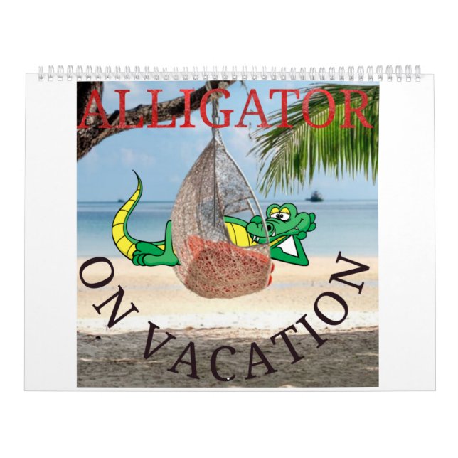 Alligator på semester kalender (Omslag)
