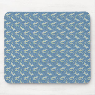 Alligator Paisley med Grönt på Blue Musmatta