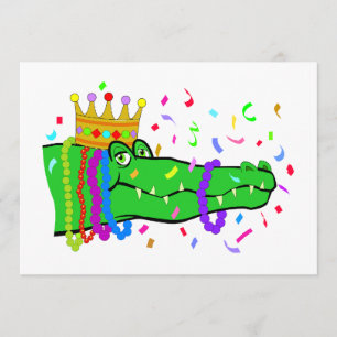 Alligator Pärlor Party Inbjudningar