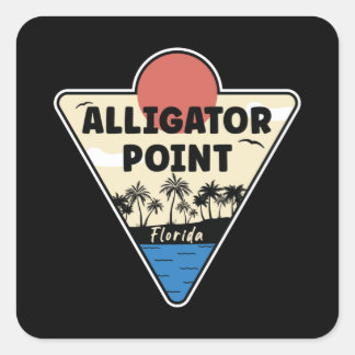 Alligator Point Florida Seashore Fyrkantigt Klistermärke