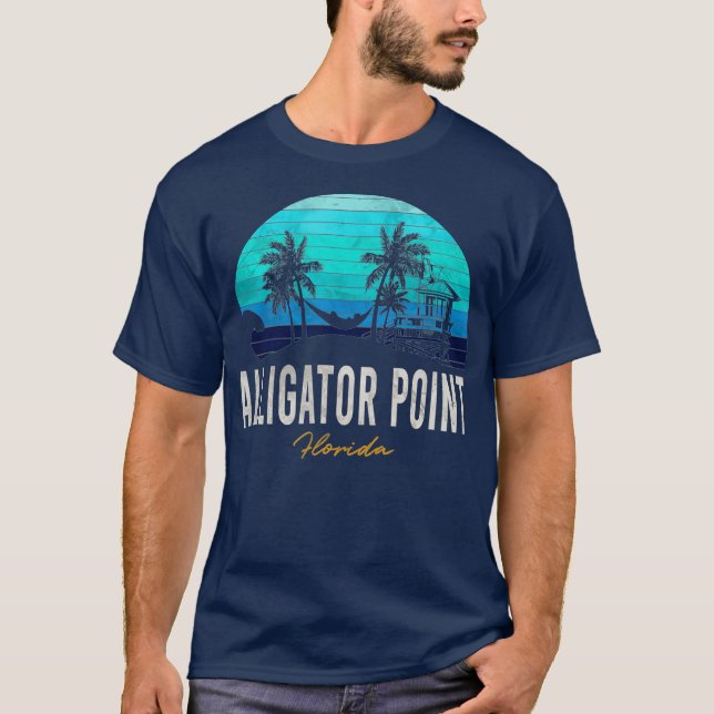 Alligator Point Florida Vacation Beach Sunset T Shirt (Framsida)
