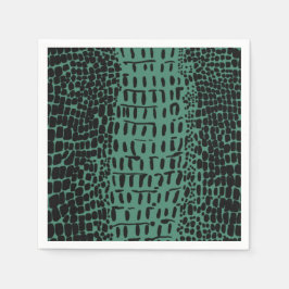 Alligator Print Papper Cocktail Napkins Pappersservett