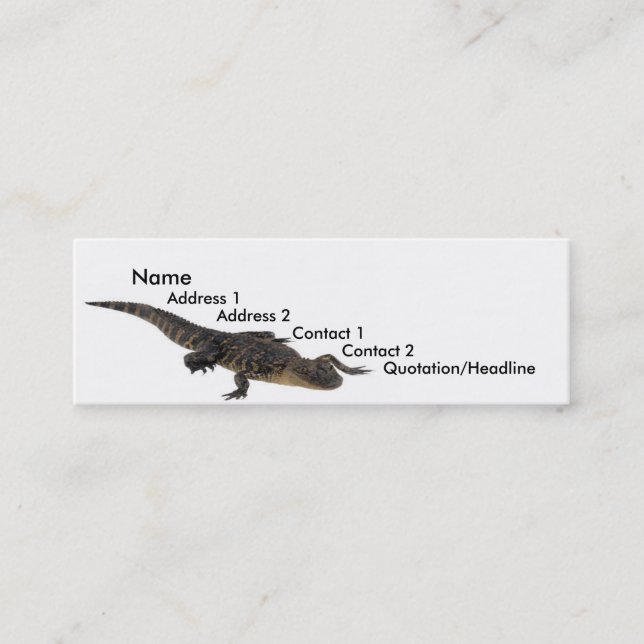 Alligator-profilkort Mini Visitkort (Framsida)