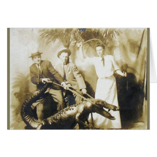 Alligator Round Up Hälsningskort (Framsidan Horizontal)