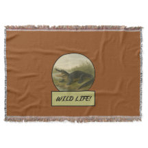 Alligator Saddle Brown Throw Blanket