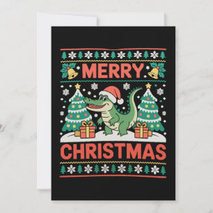 Alligator Santa Hatt Fulstyg Tröja Julgran Inbjudningar