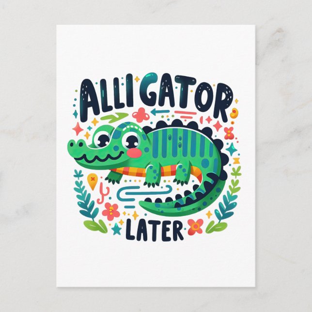 Alligator senare vykort (Framsida)