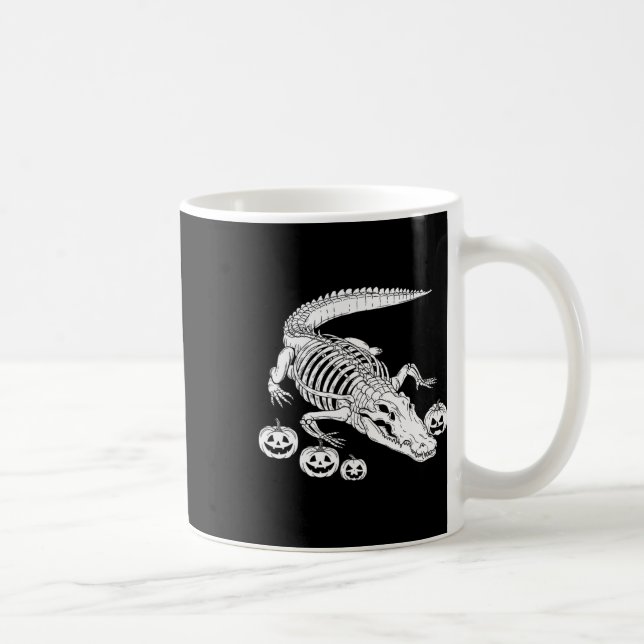 Alligator Skeleton Birthday Halloween Manar Womens Kaffemugg (Höger)