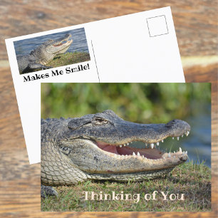Alligator Smiling tänker på dig Vykort