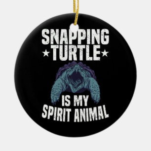 Alligator Snapping Turtle Pappa Far Pet Turtle Julgransprydnad Keramik