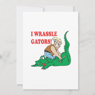 Alligator som brottas 2 inbjudningar