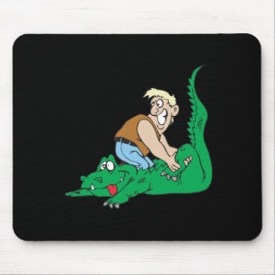 Alligator som brottas 3 musmatta