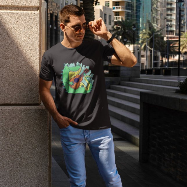 Alligator Spelar Guitar T Shirt (Skapare uppladdad)