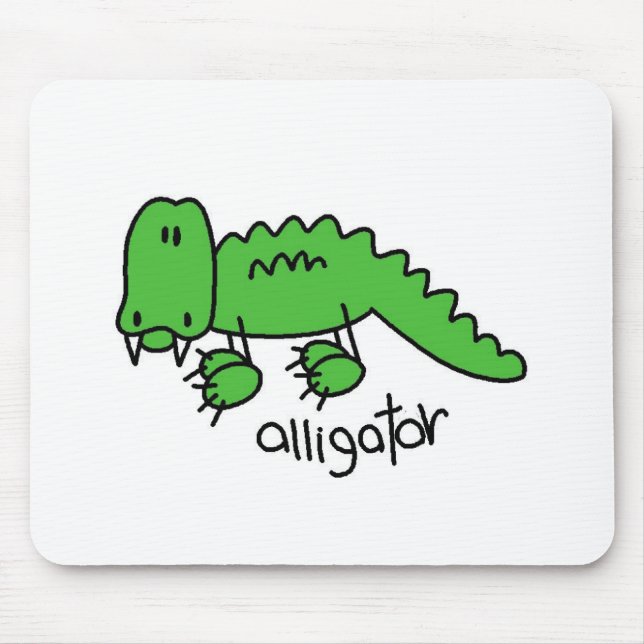 Alligator Stavfigurs Mousepad Musmatta (Framsidan)