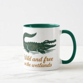 Alligator Sump Natur Grafisk T-Shirt Mugg
