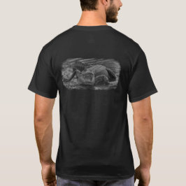 Alligator svart och vitt t shirt