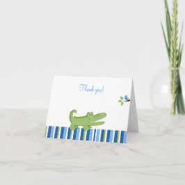 Alligator-Tackkort - blått/Grönt Tack Kort