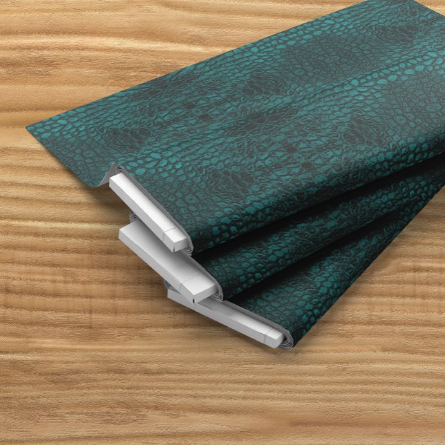 Alligator Teal Faux Leather Tyg (Skapare uppladdad)