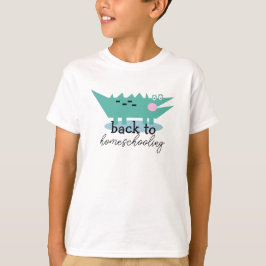 Alligator Tillbaka till Hemundervisning Första Dag T Shirt