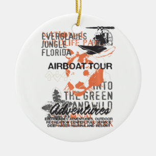 Alligator Tours Florida Everglades Nationa Julgransprydnad Keramik