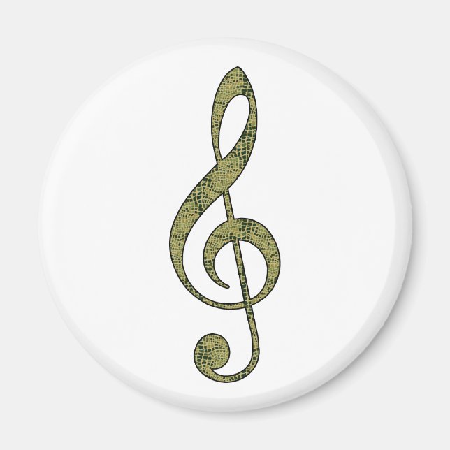 Alligator Treble Clef Magnet (Framsidan)