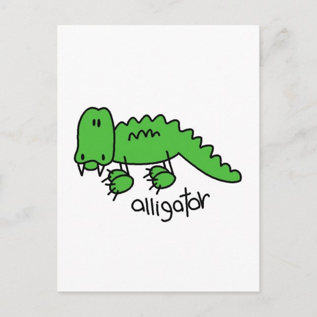 Alligator Tshirts och Gifts Vykort (Framsida)