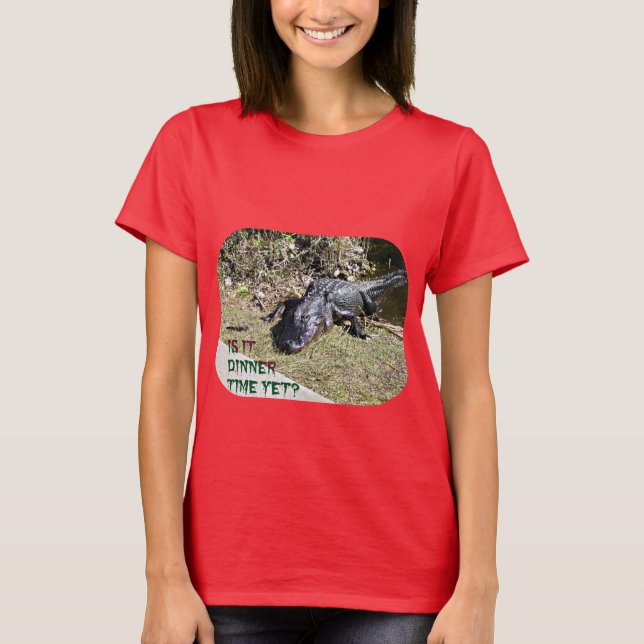 Alligator undrar över middag i Everglades T Shirt (Framsida)