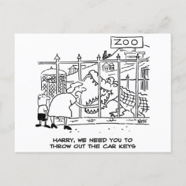 Alligator vid vykort för zoo