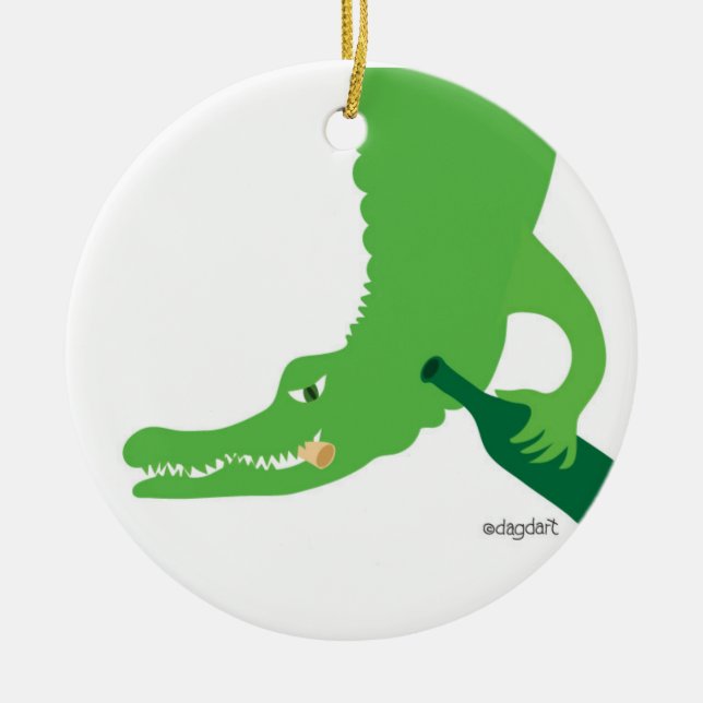 Alligator Vin Ornament (Framsidan)