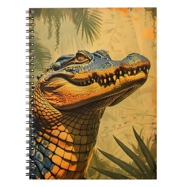 Alligator-vintagens stängning anteckningsbok (Framsidan)
