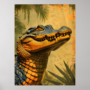 Alligator-vintagens stängning poster