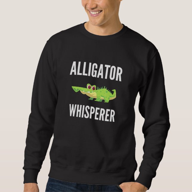 Alligator Whisperer Alligator Lång Ärmad Tröja (Framsida)