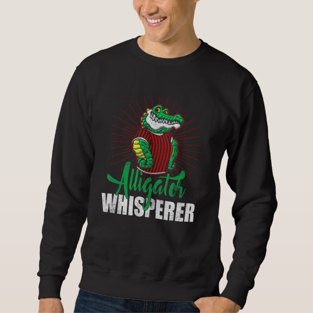 Alligator Whisperer For Gator Hunters Lång Ärmad Tröja (Framsida)
