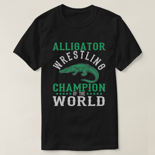 Alligator Wrestling Gator Wrestling Alligator T Shirt (Design framsida)