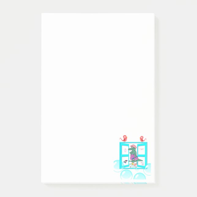 Alligatorbadetid anteckningar post-it block (Framsida)