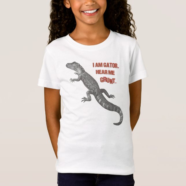 Alligatorgrymtning T Shirt (Framsida)