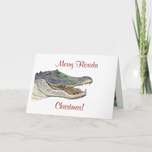 Alligatorjulhälsningar Helgkort
