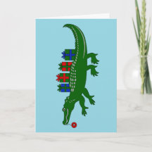 Alligatorjulpapperskort