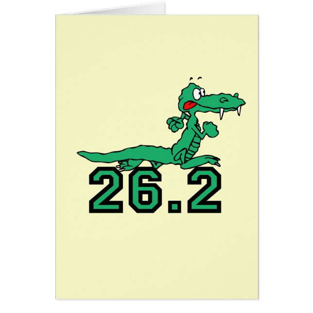 alligatormaraton hälsningskort (Framsidan)