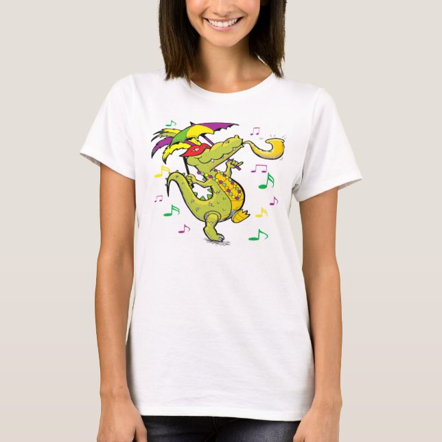 AlligatorMardi Gras kvinna utslagsplats Tee (Framsida)