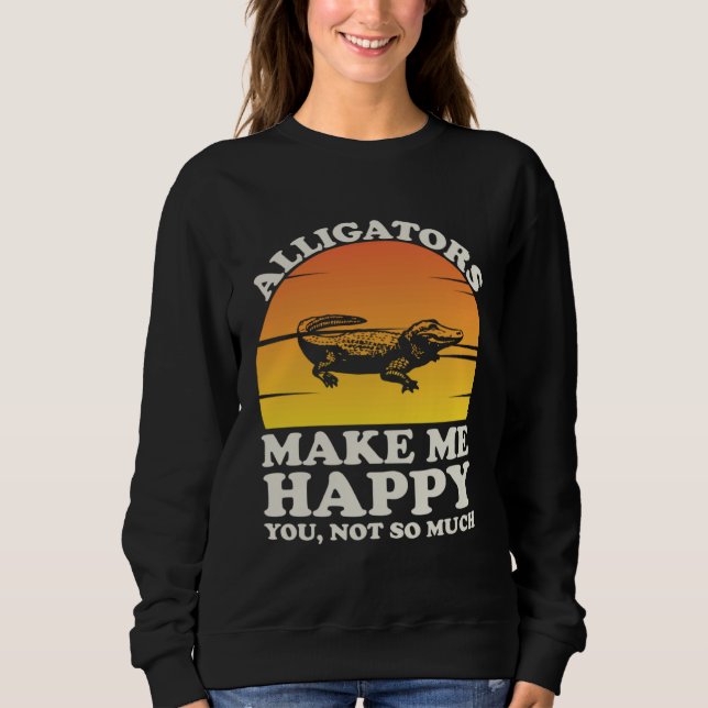 Alligators Make Me Happy Alligator Clothes Alligat T Shirt (Framsida)